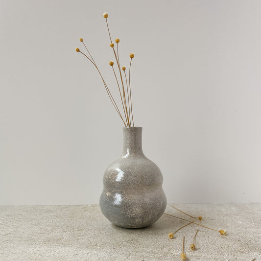 White Crackle Raku Vase III