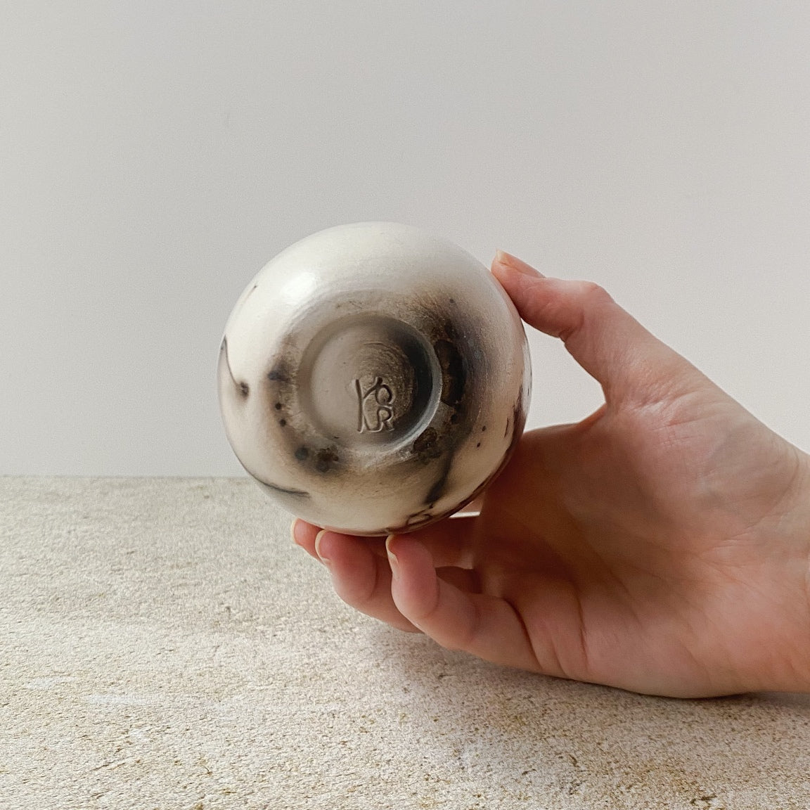 Horse Hair and Feather Raku Vase II