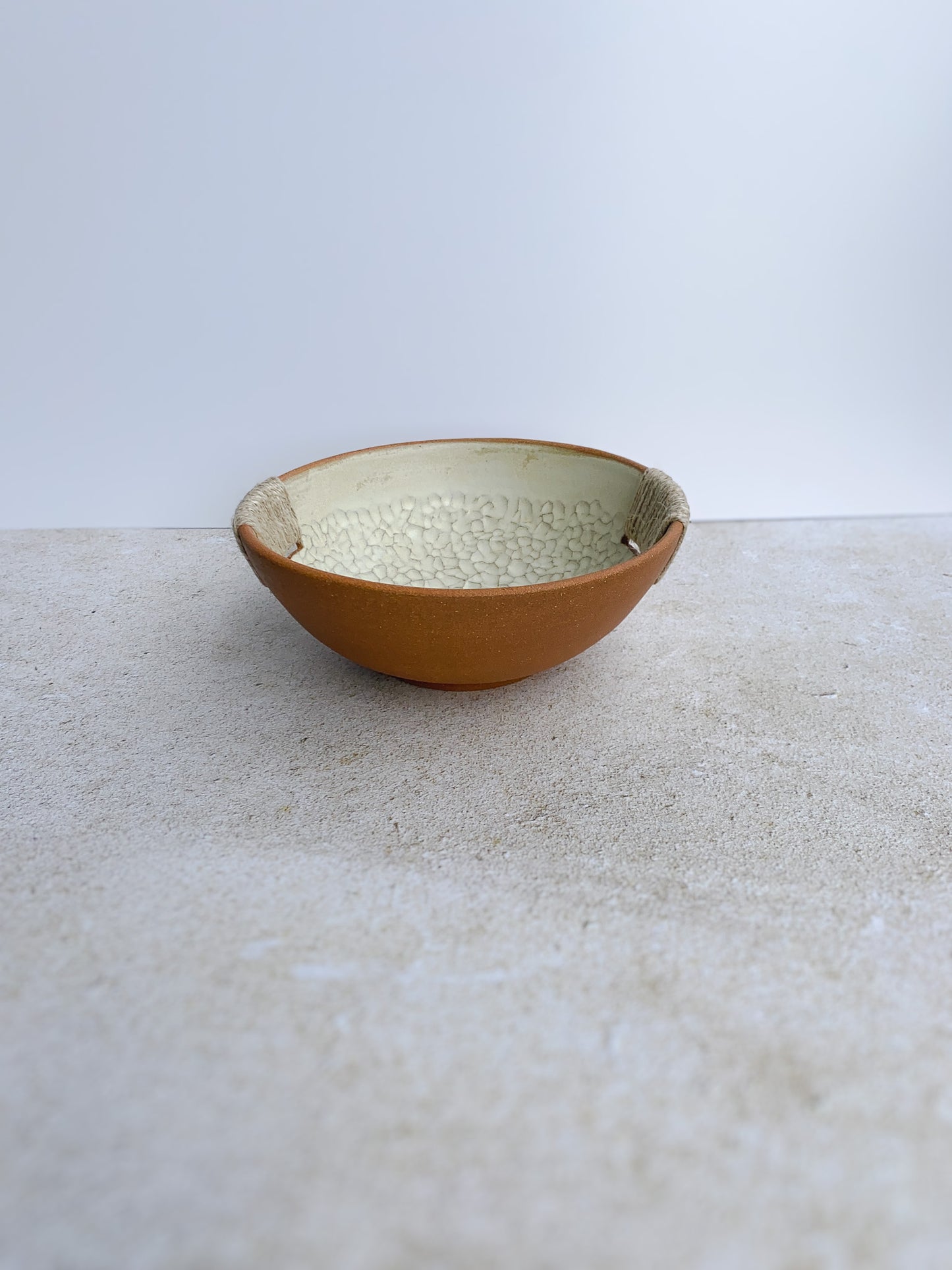 Decorative Carved Bowl with Twine no. 2